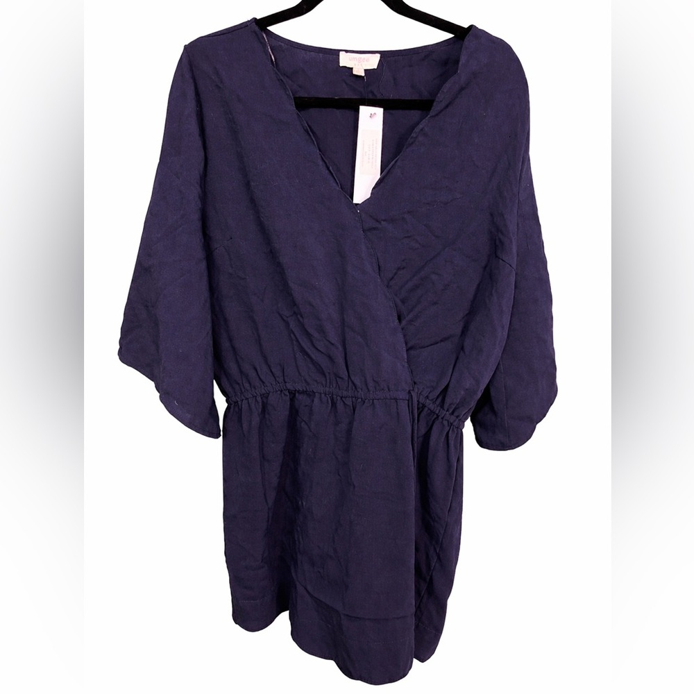 💙✨ Umgee “Trip Around The Sun” Scalloped Romper Navy Large ✨💙